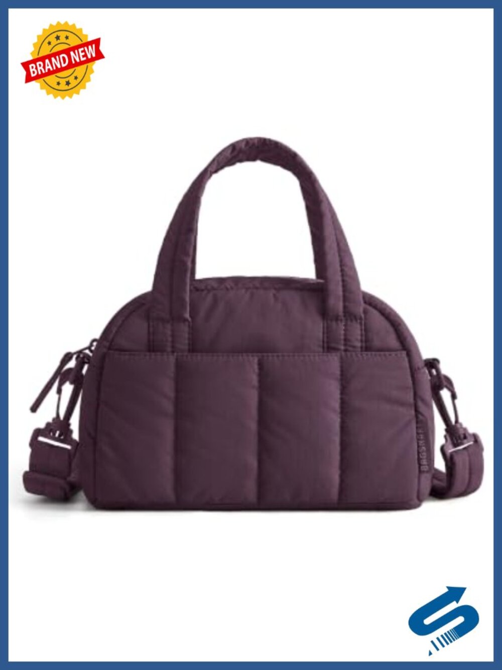 Puffy Crossbody Bag, Water-Resistant Polyester, 3L Mini Purse